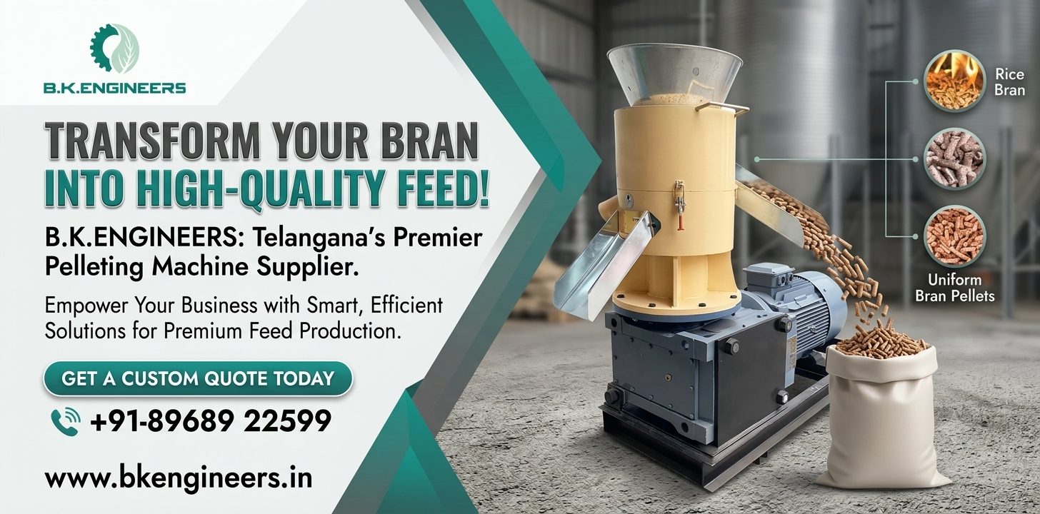 Bran Pelleting Machine Supplier in Telangana