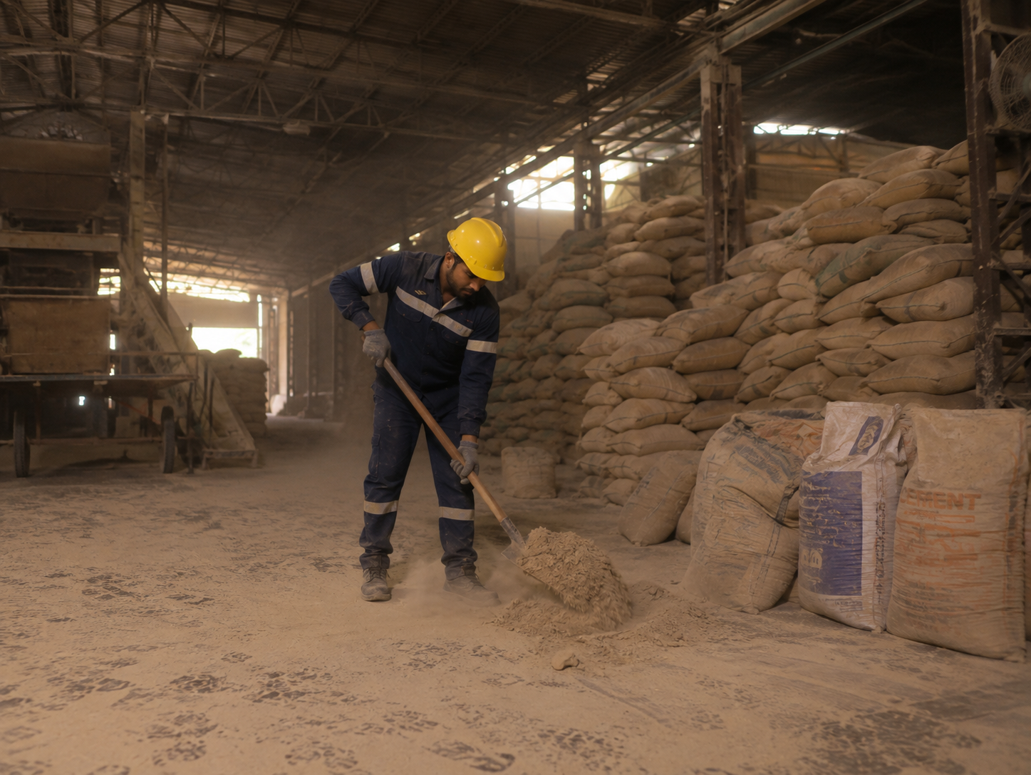 B.K. Engineers raw material intake setup