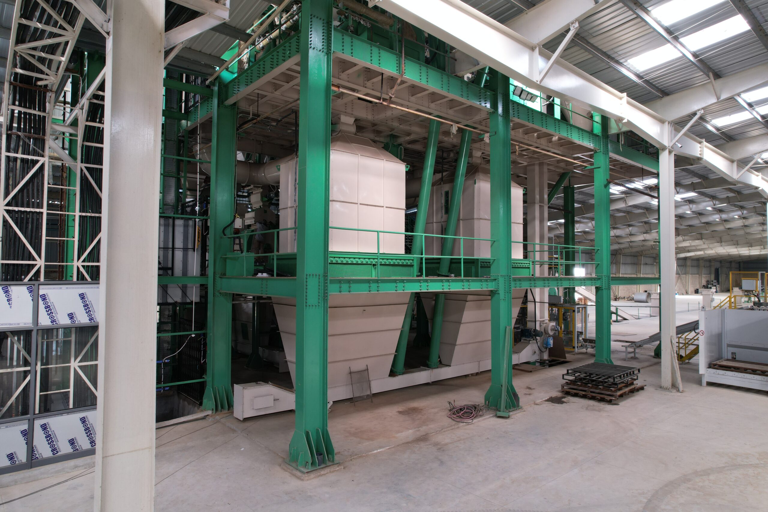 Cooling and drying plant aerial view