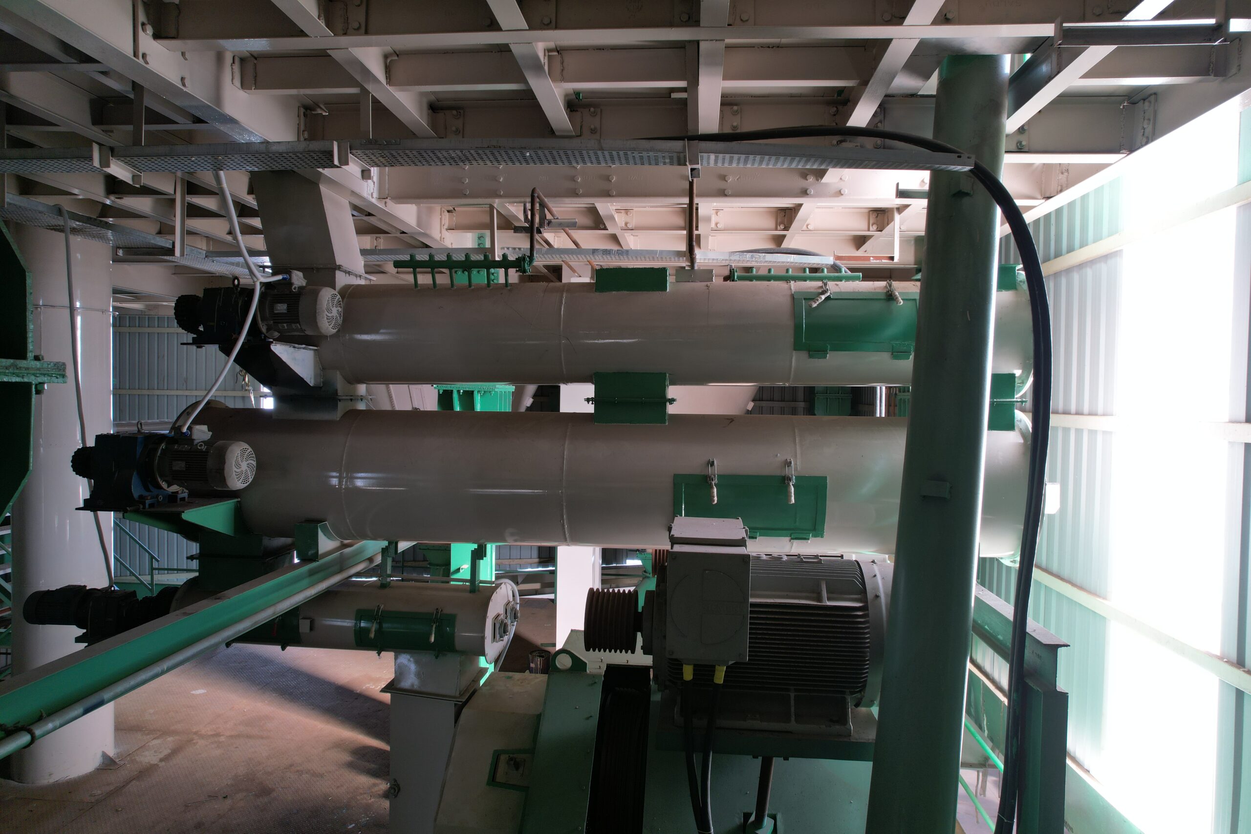 Conditioning and hygienization plant aerial view