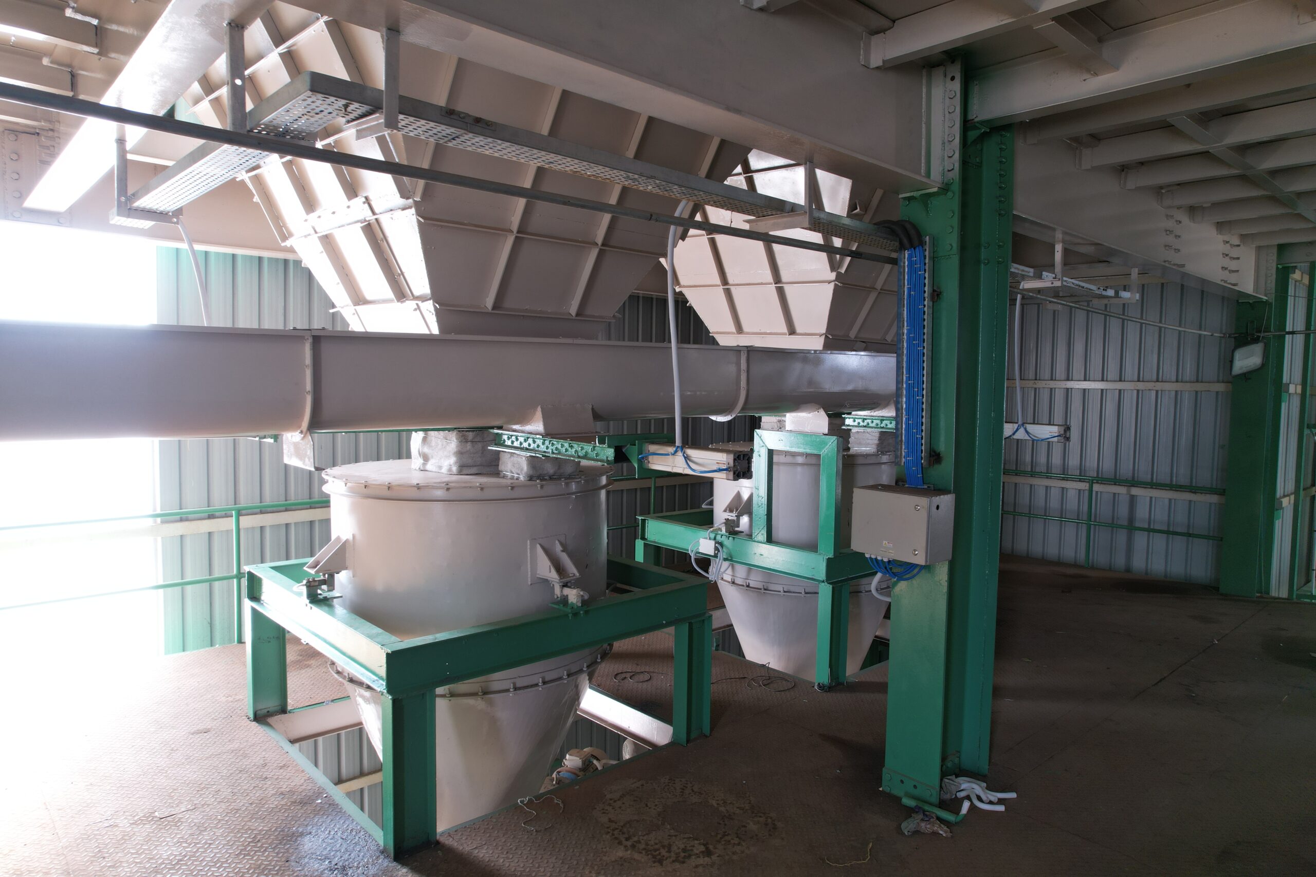 Conveying and material handling plant aerial view