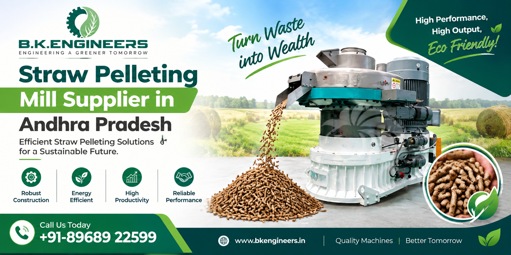 Straw Pelleting Mill Supplier in Andhra Pradesh